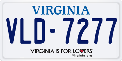 VA license plate VLD7277