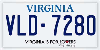 VA license plate VLD7280