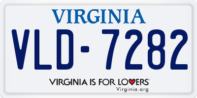 VA license plate VLD7282