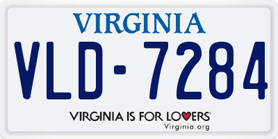 VA license plate VLD7284