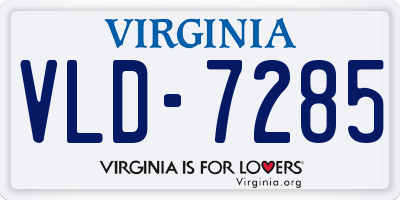 VA license plate VLD7285