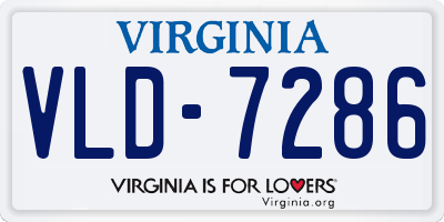 VA license plate VLD7286