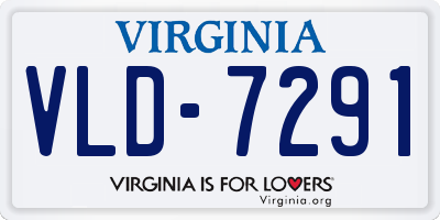 VA license plate VLD7291