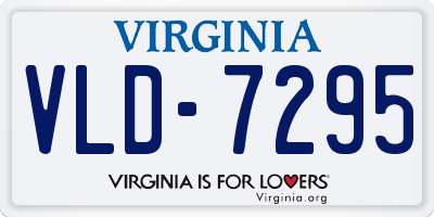 VA license plate VLD7295