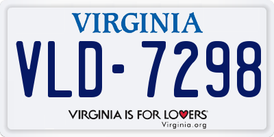 VA license plate VLD7298