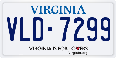 VA license plate VLD7299