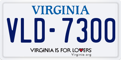 VA license plate VLD7300