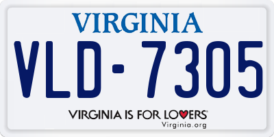 VA license plate VLD7305