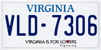 VA license plate VLD7306