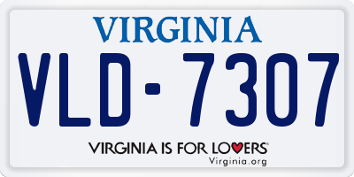 VA license plate VLD7307