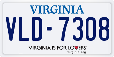VA license plate VLD7308