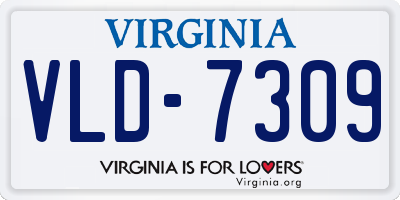VA license plate VLD7309