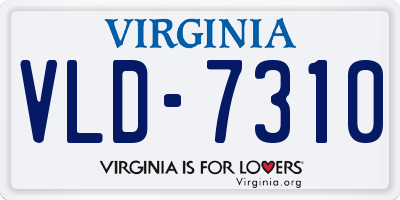 VA license plate VLD7310