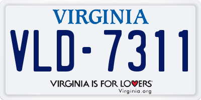 VA license plate VLD7311