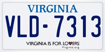 VA license plate VLD7313