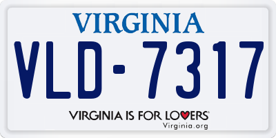 VA license plate VLD7317