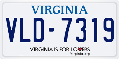 VA license plate VLD7319