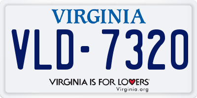 VA license plate VLD7320