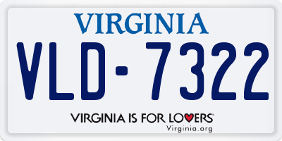 VA license plate VLD7322