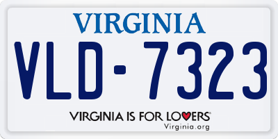 VA license plate VLD7323
