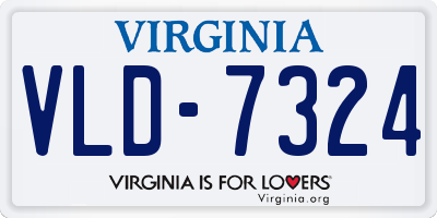 VA license plate VLD7324