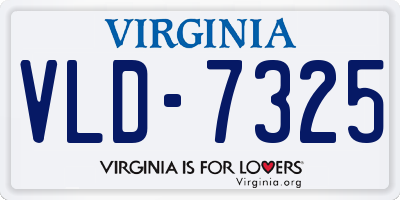 VA license plate VLD7325