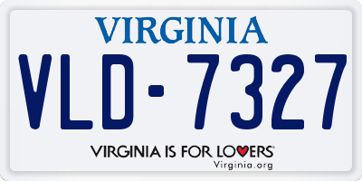 VA license plate VLD7327