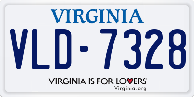 VA license plate VLD7328