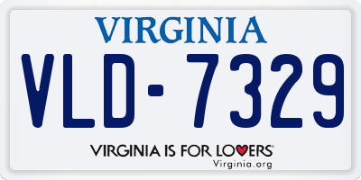 VA license plate VLD7329