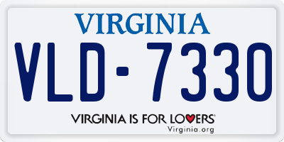 VA license plate VLD7330