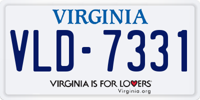 VA license plate VLD7331