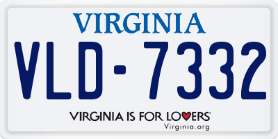 VA license plate VLD7332