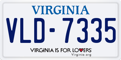 VA license plate VLD7335