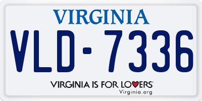 VA license plate VLD7336