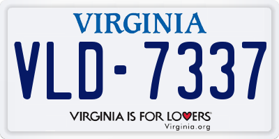VA license plate VLD7337