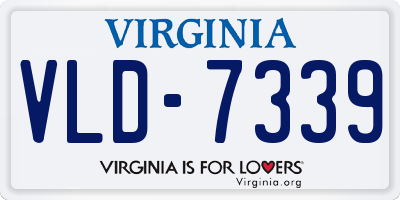 VA license plate VLD7339