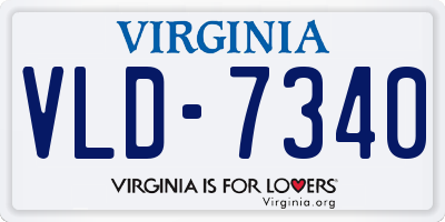VA license plate VLD7340