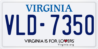 VA license plate VLD7350
