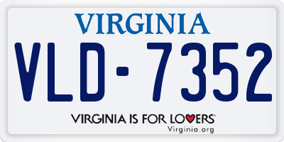 VA license plate VLD7352