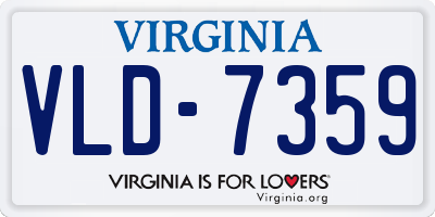 VA license plate VLD7359