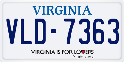 VA license plate VLD7363