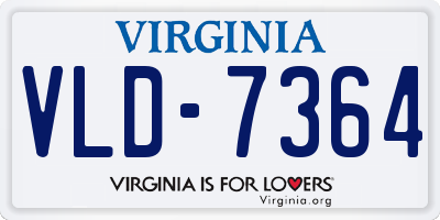 VA license plate VLD7364