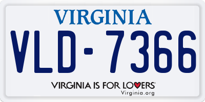 VA license plate VLD7366