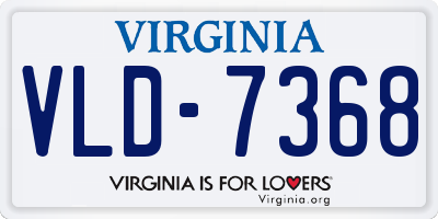 VA license plate VLD7368