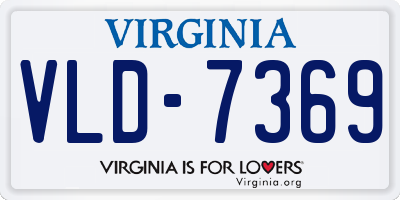 VA license plate VLD7369