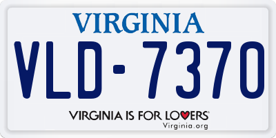 VA license plate VLD7370