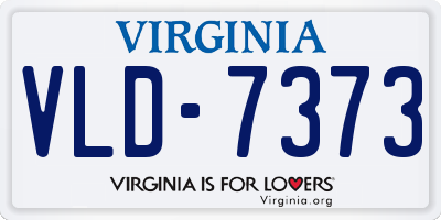 VA license plate VLD7373