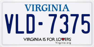 VA license plate VLD7375