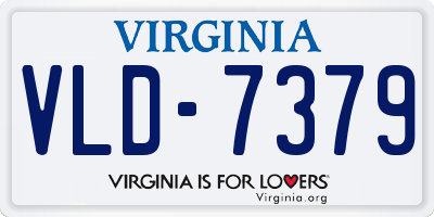 VA license plate VLD7379