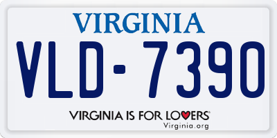 VA license plate VLD7390